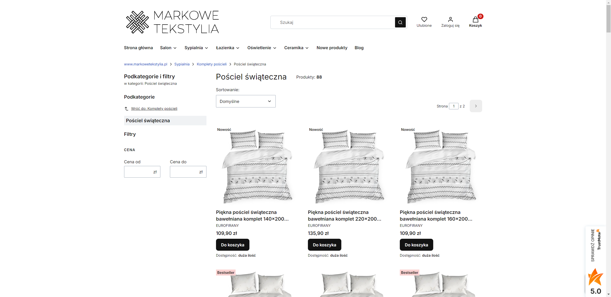 Miniatura artykułu Pościel świąteczna jako element bożonarodzeniowej aranżacji sypialni