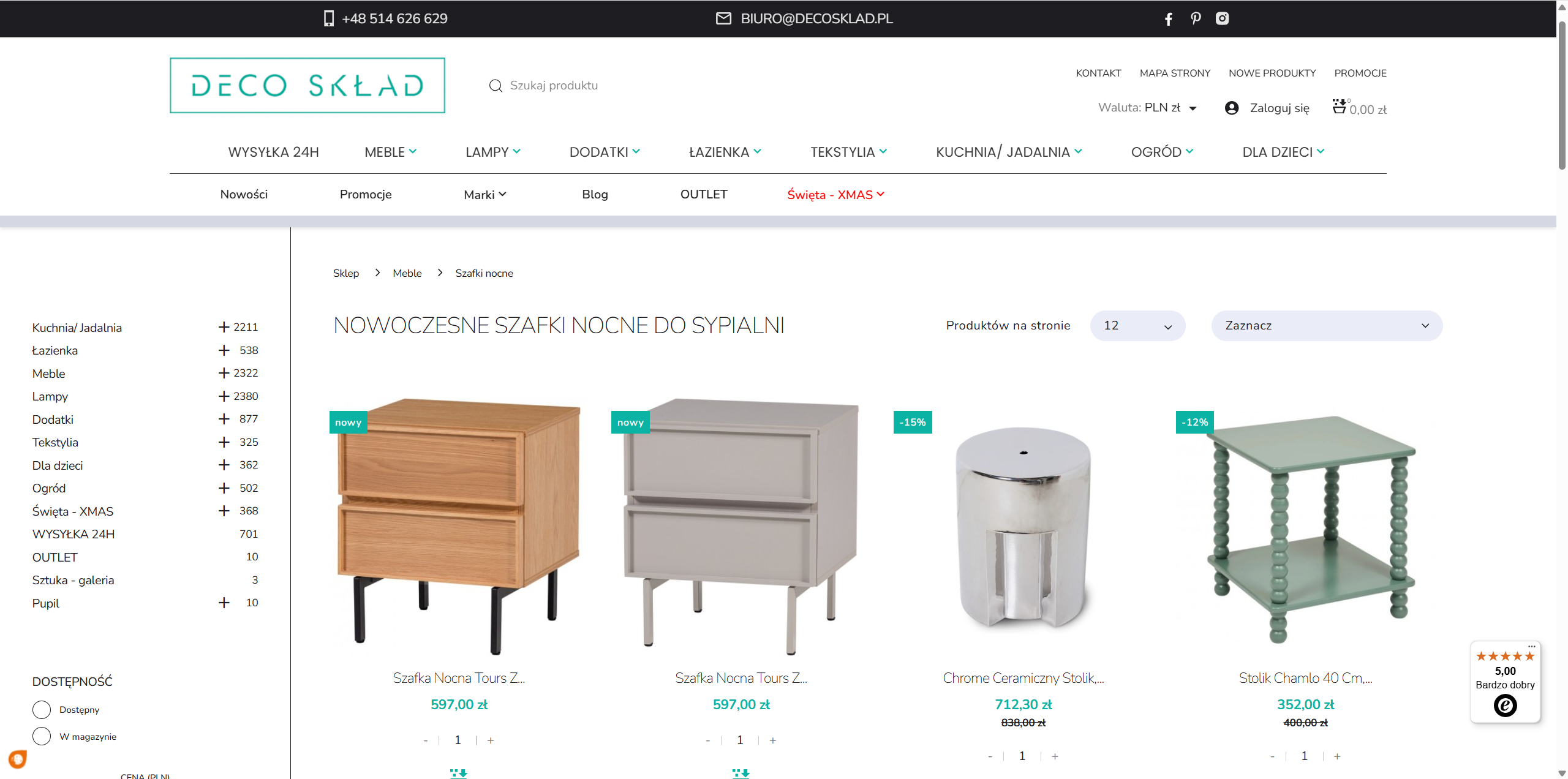 Miniatura artykułu Nowoczesne szafki nocne do sypialni w niestandardowych kształtach - trend na designerskie bryły