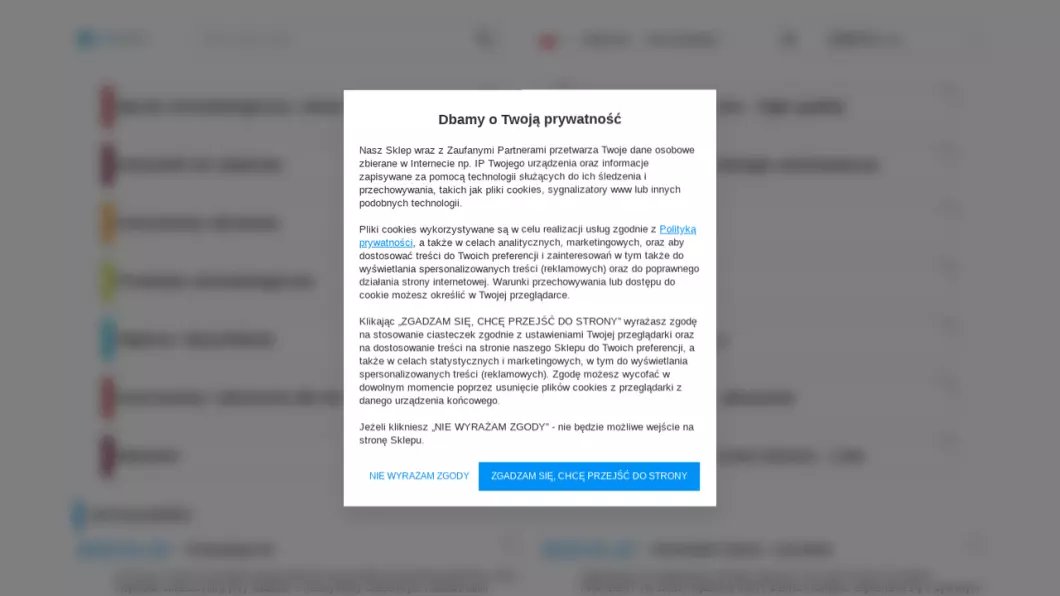 Zrzut ekranu strony firmy Sklep stomatologiczny POLYDENT