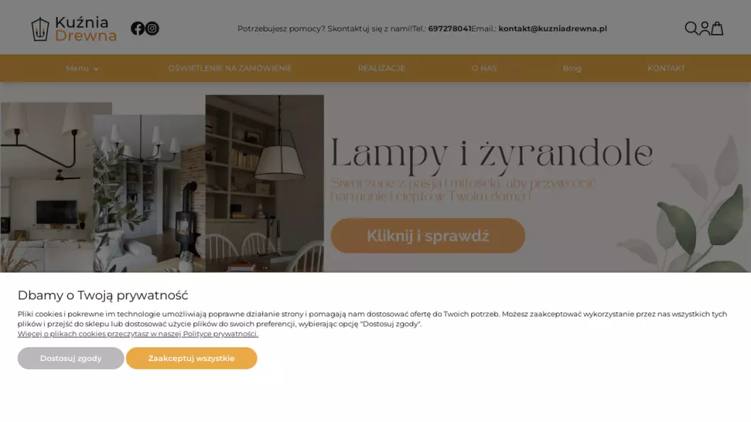 Zrzut ekranu strony firmy Lampy ręcznie robione | Polski producent oświetlenia crafdeco.com