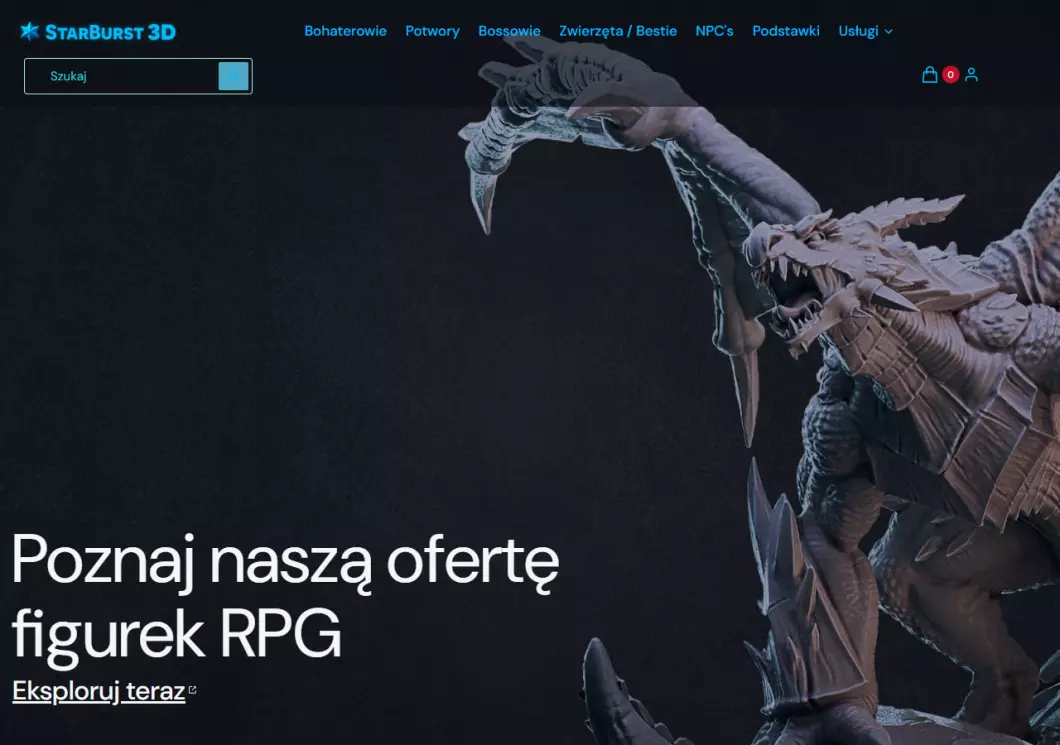 Zrzut ekranu strony firmy StarBurst 3D