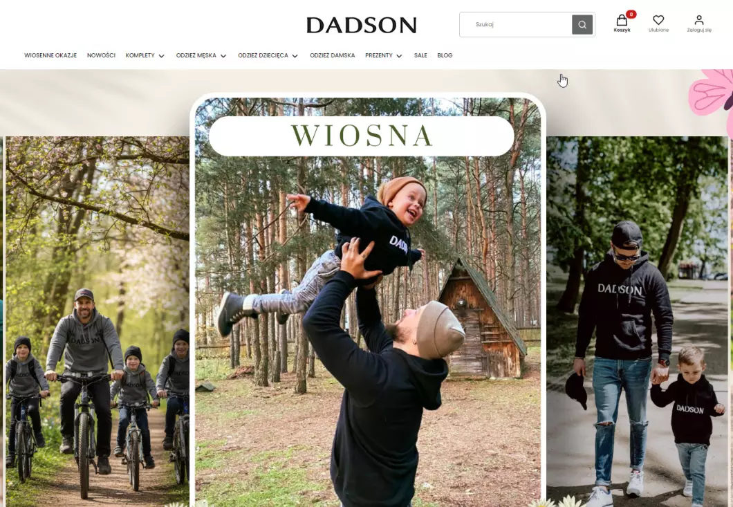 Zrzut ekranu strony firmy Dadson