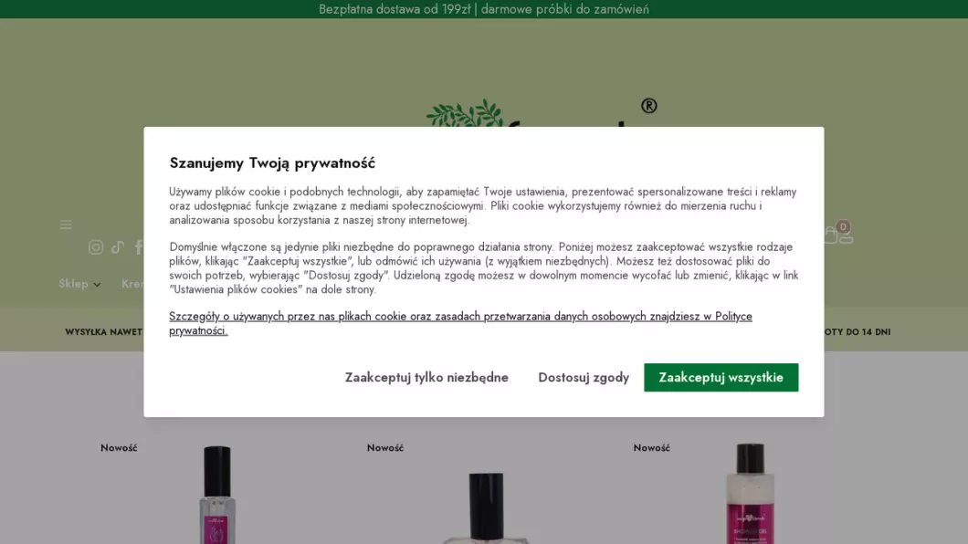Zrzut ekranu strony firmy Soap&friends